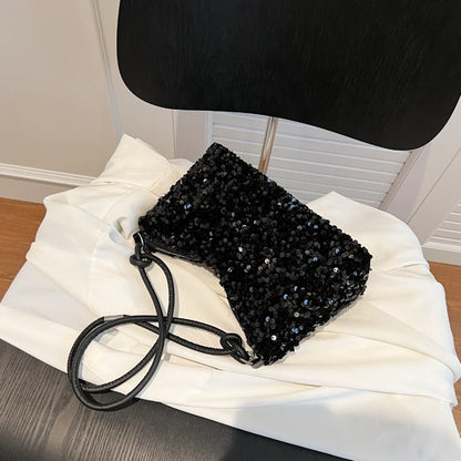Black Spice Glitter Underarm Bag Casual Chic Chic Design Crossbody Shoulder Bag One Outfit