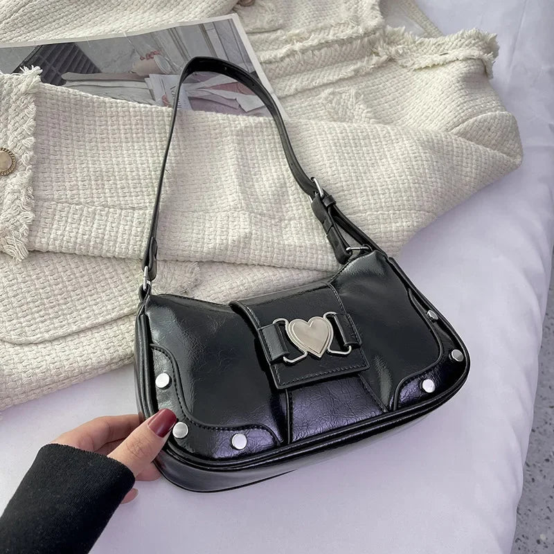 Trendy Bow Shoulder Bag Handbag Casual Underarm Bag Daily Commuting Bags PU Leather Lady Banquet Bag Business Women'S Bags