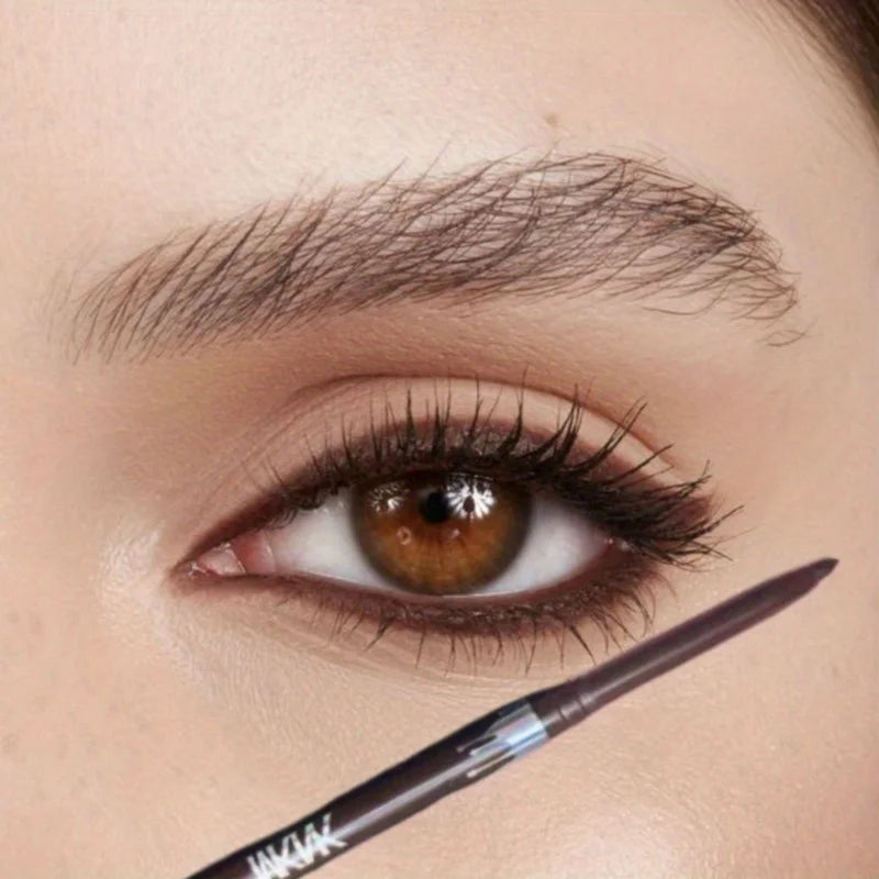 Waterproof Black Brown Eyeliner Gel Pencil Ultra-Fine Matte Smooth Quick Dry Non-Smudge Easy Wear Eyeliner Pen Makeup for Eyes