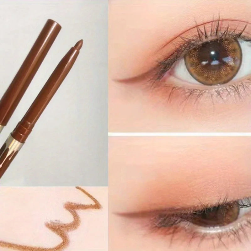 Waterproof Black Brown Eyeliner Gel Pencil Ultra-Fine Matte Smooth Quick Dry Non-Smudge Easy Wear Eyeliner Pen Makeup for Eyes