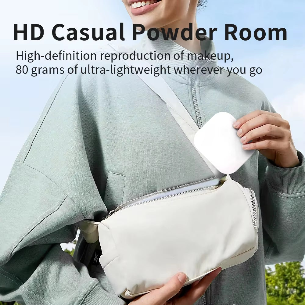 Compact Mirror with Lights, 1X/2X Magnification Portable Folding Handheld Small Pocket LED Travel Makeup Mirror for Gift, Purse
