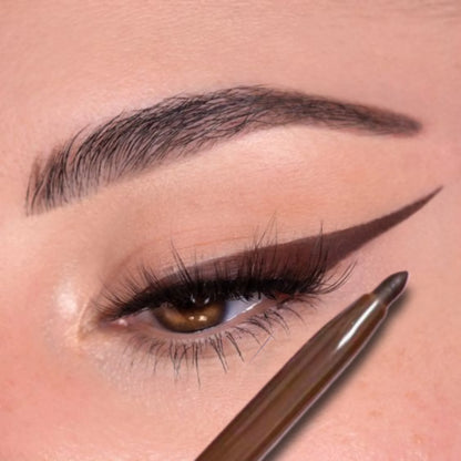 Waterproof Black Brown Eyeliner Gel Pencil Ultra-Fine Matte Smooth Quick Dry Non-Smudge Easy Wear Eyeliner Pen Makeup for Eyes