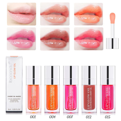 Crystal Jelly Moisturizing Lip Oil Plumping Lip Gloss Makeup Sexy Plump Lip Glow Oil Tinted Lip Plumper 6Ml 1 Piece