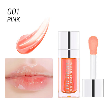 Crystal Jelly Moisturizing Lip Oil Plumping Lip Gloss Makeup Sexy Plump Lip Glow Oil Tinted Lip Plumper 6Ml 1 Piece