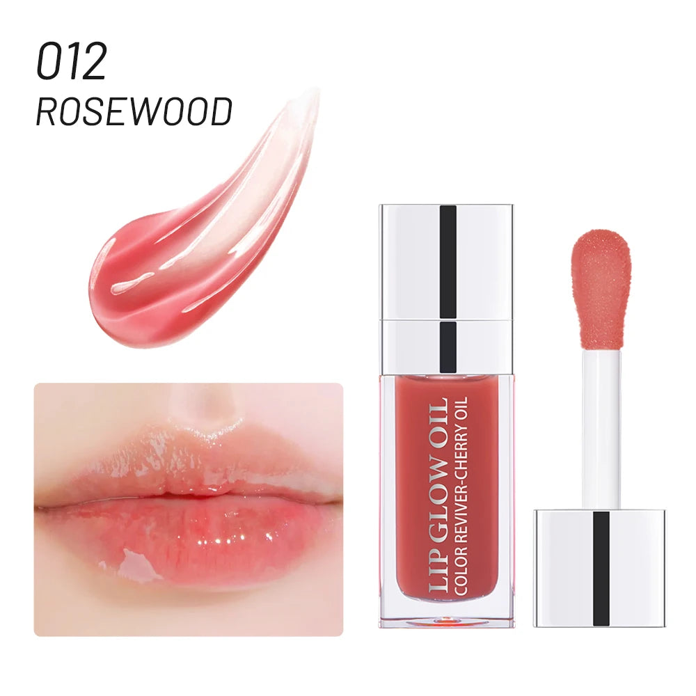Crystal Jelly Moisturizing Lip Oil Plumping Lip Gloss Makeup Sexy Plump Lip Glow Oil Tinted Lip Plumper 6Ml 1 Piece