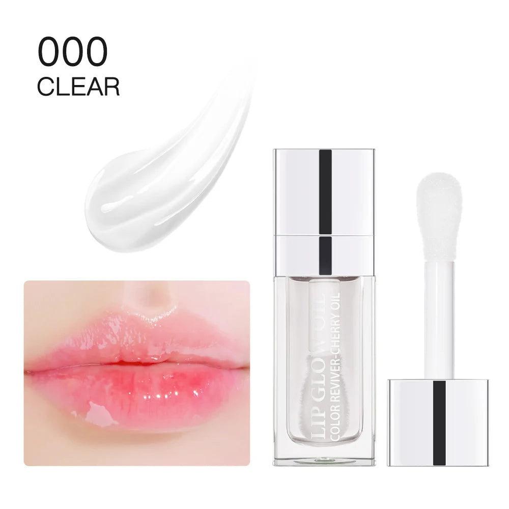 Crystal Jelly Moisturizing Lip Oil Plumping Lip Gloss Makeup Sexy Plump Lip Glow Oil Tinted Lip Plumper 6Ml 1 Piece