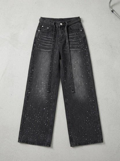 The Flare — Rhinestone Wide Leg Jeans | Novetti